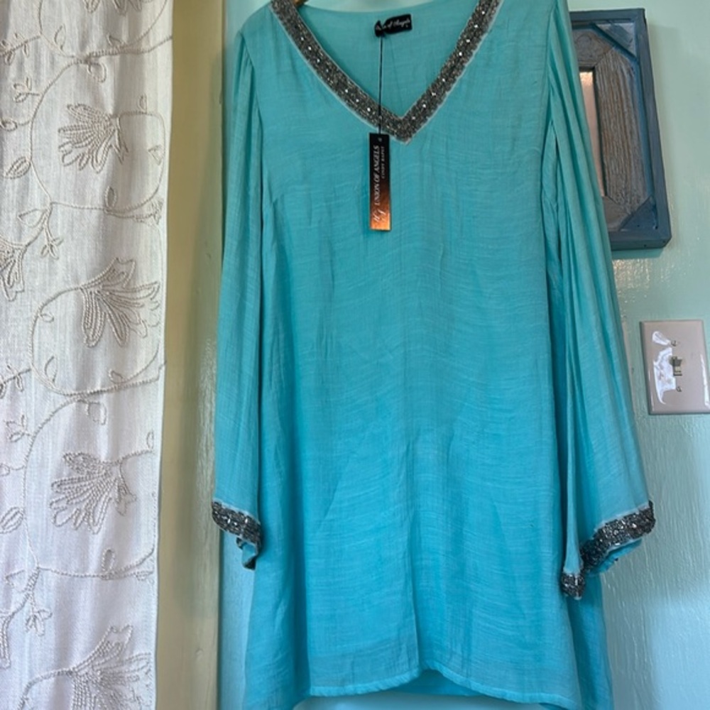 Union of Angels Tifanny Blue Beaded Dress